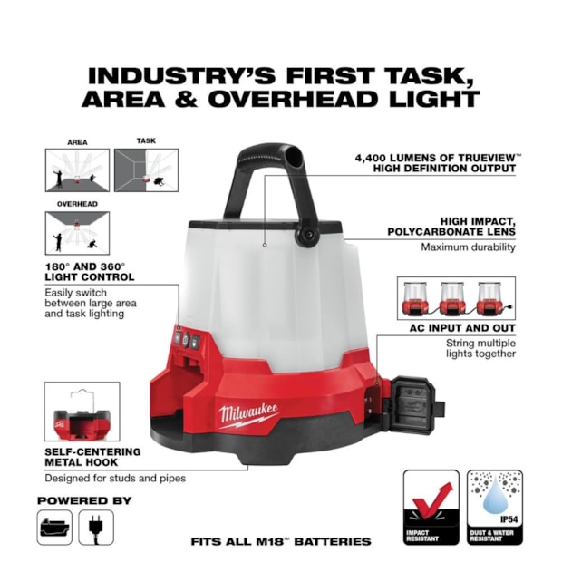 Luminária Compacta de Led 18V 4000 Lumens sem Bateria e sem Carregador 2145-20 MILWAUKEE-6831afc4-1a93-43e7-afcb-b7fe889e560d