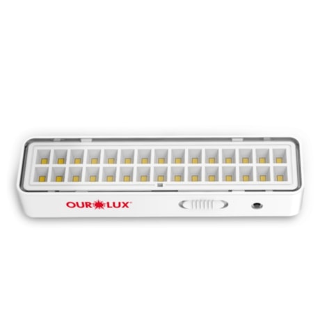 Luminária de Emergência 30 LED Mini Bivolt Bateria de Lítio 01987A OUROLUX-73b3e768-cc43-479a-a9b5-0add14a1ea98