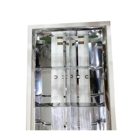 Luminária Fluorescente de Embutir 2x32W Refletor com Aletas Polido BR403 ABALUX-894c9cda-a640-464e-858f-9dbb95a7ddfa
