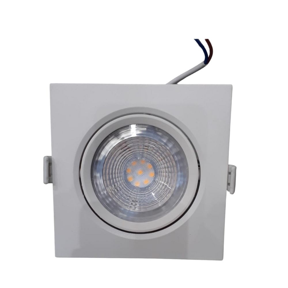 Luminária LED de Embutir Quadrada PAR20 7W 117X117MM 2700K