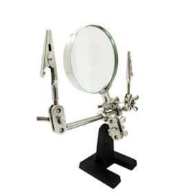 Lupa Branca 3D com Suporte e Pinça HL-S10 HIKARI