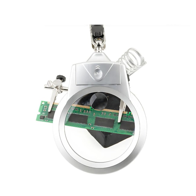 Lupa de Bancada LED com Suporte para Ferro de Soldar e Garras 3D+8D SLP-100 SOLVER-6959b311-d51d-47a1-a36c-27e70f873e21