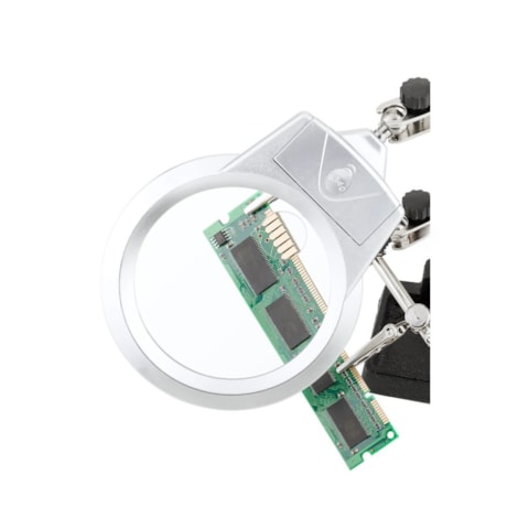 Lupa de Bancada LED com Suporte para Ferro de Soldar e Garras 3D+8D SLP-100 SOLVER-a5770d38-e387-42b9-8d18-3b21bd1064d2