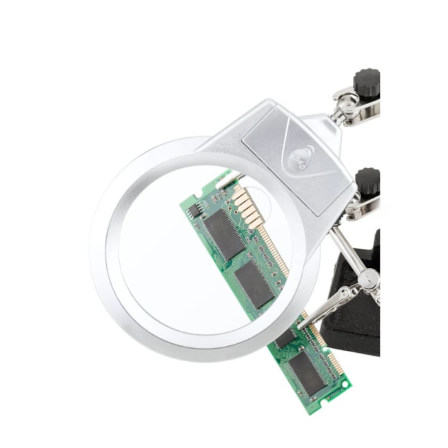 Lupa de Bancada LED com Suporte para Ferro de Soldar e Garras 3D+8D SLP-100 SOLVER-9e645e0c-9419-4ac1-b39f-d2f97d56866f