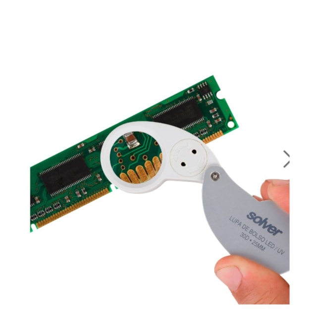Lupa de Bolso 2 LEDs 30X UV SLD-131 SOLVER-768e39f3-dccb-4fce-a14b-6f17781112a3