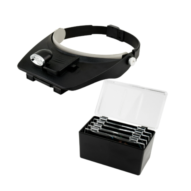 Lupa de Cabeça Led com 4 Lentes Ajuste em Velcro SLC-1009 SOLVER-e9b71ebd-ef0f-4487-a80d-d0aa82ccfa6b