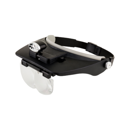 Lupa de Cabeça Led com 4 Lentes Ajuste em Velcro SLC-1009 SOLVER