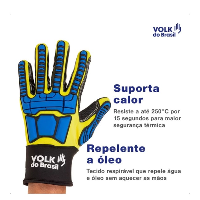 Luva de Couro Sintético Aramida para Impactos Cortes e Riscos Tam EG CA 43109 IMPACTO CUT R3 VOLK-bbbfa47e-4be8-425f-b0b7-f4e1f5eb0b58