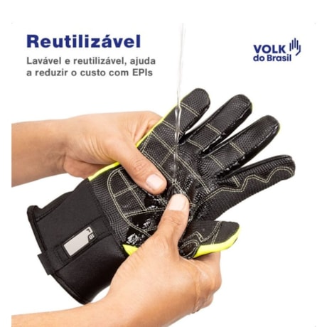 Luva de Couro Sintético Aramida para Impactos Cortes e Riscos Tam EG CA 43109 IMPACTO CUT R3 VOLK-5a3d3749-07fc-4b11-8aa3-8feb60ded448