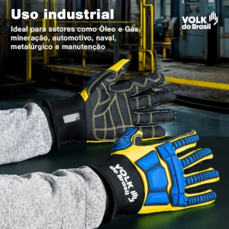 Luva de Couro Sintético Aramida para Impactos Cortes e Riscos Tam EG CA 43109 IMPACTO CUT R3 VOLK-fd25f5ca-07a9-4b95-98f7-b44b462bb21b