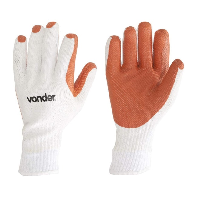 Luva de Malha com Látex Laranja Tamanho 10 CA 30518 7025100100 VONDER-0371a03a-4b7a-4448-b9af-903ba0ee823d