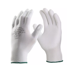 Luva de Nylon Palma Poliuretano Branca Tamanho G CA 29017 DA12100-G-BR FLEXTACTIL DANNY
