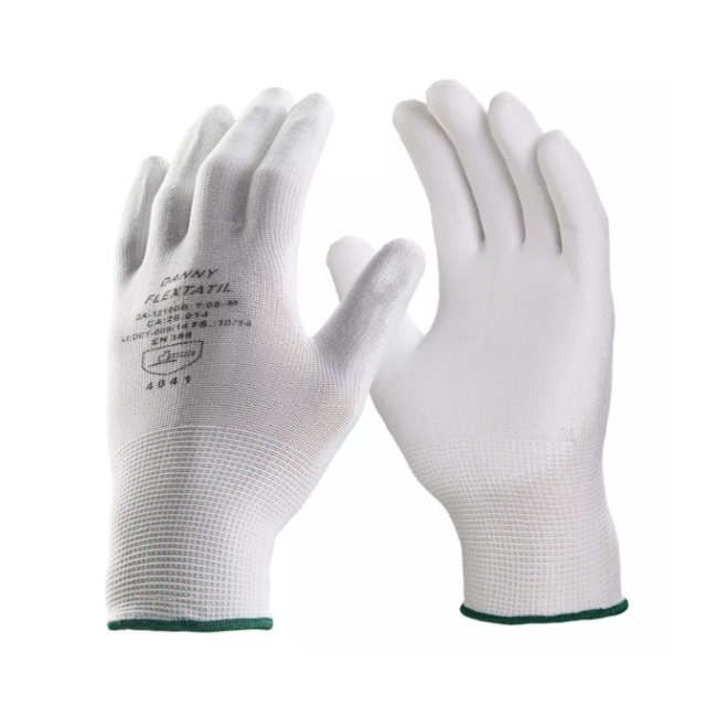 Luva de Nylon Palma Poliuretano Branca Tamanho G CA 29017 DA12100-G-BR FLEXTACTIL DANNY-82342a01-501c-4547-b0ea-c6b1ba0b2d20