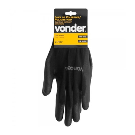 Luva de Poliéster com Poliuretano Preta 7025100009 VONDER-a614f710-5c72-4950-8226-5620ae7105a8