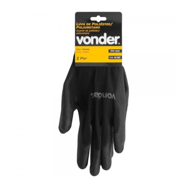 Luva de Poliéster com Poliuretano Preta 7025100009 VONDER-63a507c3-8acb-4e62-b266-390aa7ce990e