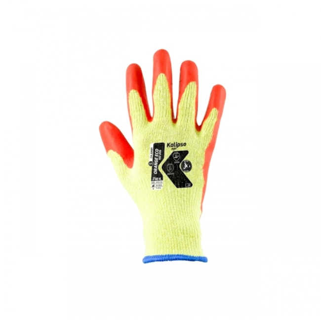Luva de Proteção Ecológica em Poliéster e Látex Tamanho G CA 50681 ORANGE ECO KALIPSO-e0b12f20-40b7-4f9c-8592-f34751f3b3af