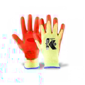 Luva de Proteção Ecológica em Poliéster e Látex CA 50681 ORANGE ECO KALIPSO