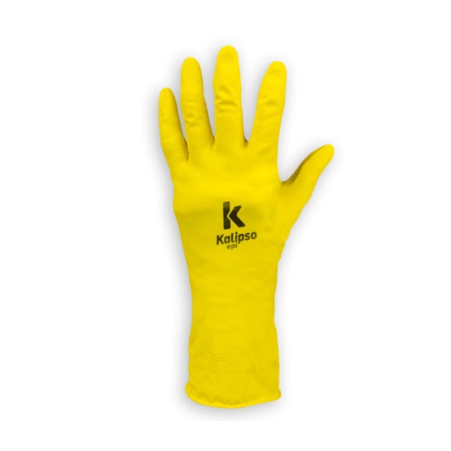 Luva de Proteção Látex Flocada com Forro Amarela CA 13959 LATEX KAL KALIPSO-a46f2b98-35a3-4bc4-8b3a-16b949a8c318