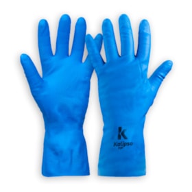 Luva de Proteção Látex Natural Azul CA 32728 SUPER SILVER AZ KALIPSO