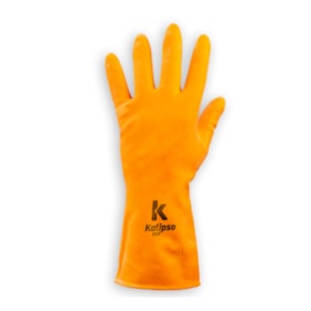 Luva de Proteção Látex Natural Flocada com Forro CA 32499 LATEX ORANGE KALIPSO