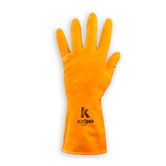 Luva de Proteção Látex Natural Flocada com Forro CA 32499 LATEX ORANGE KALIPSO-26b37de8-fac1-447e-936d-c3b1a9e53889