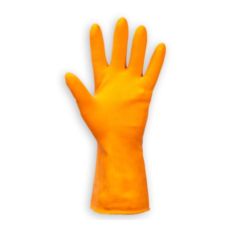 Luva de Proteção Látex Natural Flocada com Forro CA 32499 LATEX ORANGE KALIPSO-d4cd58dc-21bf-40a9-aff1-12b9b6f189a6