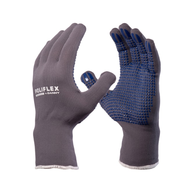 Luva de Proteção Mecânica Tricotada em Nylon Cinza Pigmentada CA 14997 POLIFLEX DANNY-6af681a8-af22-4df8-9773-c4a885465419