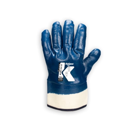 Luva de Proteção Nitrílica Azul com Punho de Lona CA 48701 NITRILI-KA 35 KALIPSO