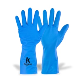 Luva de Proteção Nitrílica Azul sem Forro Interno CA 50695 NITRILI-KA 03 KALIPSO