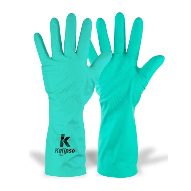 Luva de Proteção Nitrílica Verde sem Forro Interno CA 50695 NITRILI-KA 03 KALIPSO-30a10dd4-1242-4c2c-938d-df32fabf5118