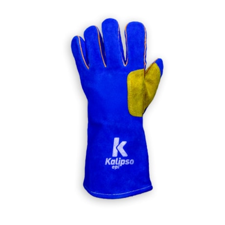 Luva de Proteção para Solda K-ARGON Reforçada em Couro Raspa CA 50277 KALIPSO