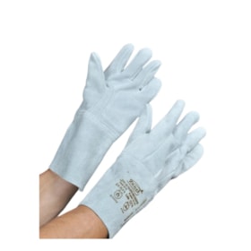 Luva de Raspa Soldador 20cm Longa com Reforço CA 16074 C-20CRR ZANEL