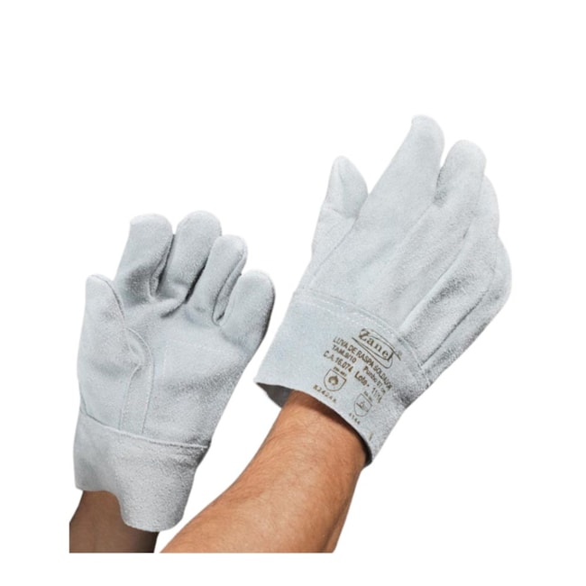 Luva de Raspa Soldador 7cm Curta com Reforço CA 16074 C-07CRR ZANEL-068f56f0-39a5-424f-9e35-3b69dd36f200