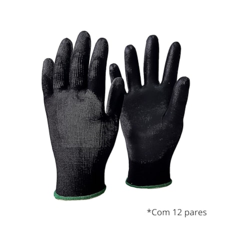 Luva de Segurança Anti Corte Preta CA 41392 SUPERTACT CARBOGRAFITE