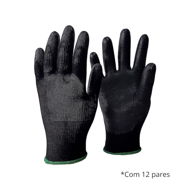 Luva de Segurança Anti Corte Tamanho G Preta com 12 Pares SUPERTACT CARBOGRAFITE-621d96f0-a838-44ed-b879-0e1eaf1b8656