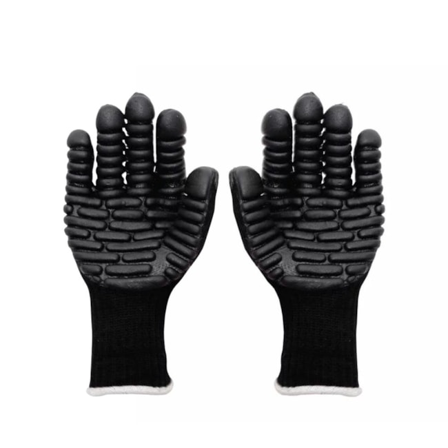 Luva de Segurança Antivibração em Fibras Naturais e Sintéticas Emborrachada Preta CA 38257 GORILA VOLK-ddb28e86-e9d6-4f23-8d7c-2abfb1f8946b