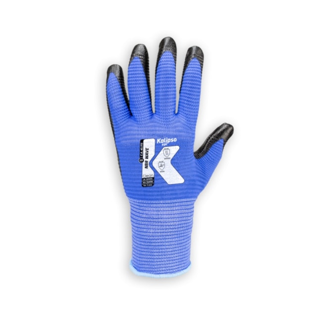 Luva de Segurança NBR WAVE Tricotada em Poliéster CA 43773 KALIPSO-62f24044-661f-49f9-9946-a12650ea16b1
