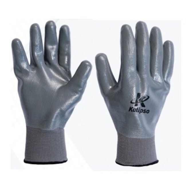 Luva de Segurança Nitrílica Total CA 35770 NBR PRO CINZA KALIPSO-3506a260-ed32-4117-8168-ccc28ab4ab65