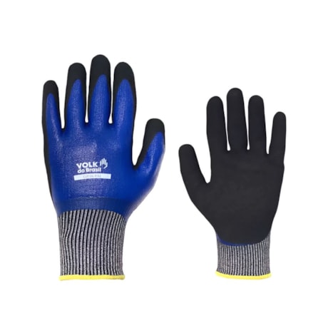 Luva de Segurança Polietileno Nitrílica Anti Corte CA 36848 CUT OIL FULL VOLK