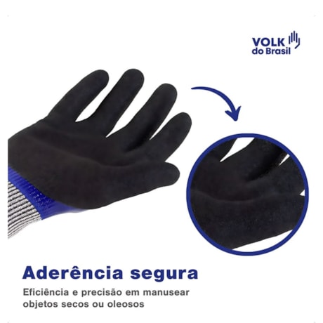 Luva de Segurança Polietileno Nitrílica Anti Corte CA 36848 CUT OIL FULL VOLK-165d9c9b-ef11-4868-b859-9a532a6669fd