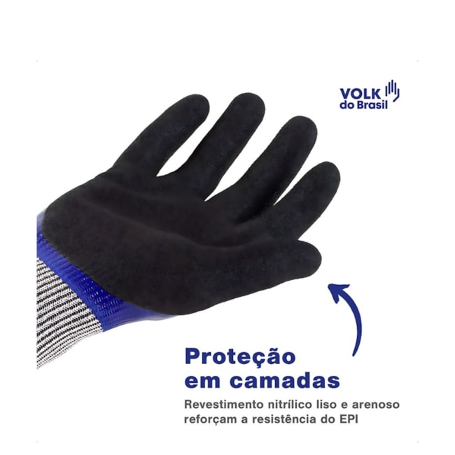 Luva de Segurança Polietileno Nitrílica Anti Corte CA 36848 CUT OIL FULL VOLK-725b829f-4020-4491-bad0-48acaf4865a1