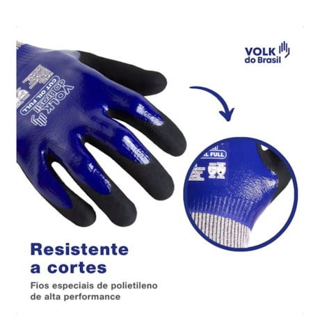 Luva de Segurança Polietileno Nitrílica Anti Corte CA 36848 CUT OIL FULL VOLK-ec7cbb39-2dc7-4246-9d23-016efa7a1702