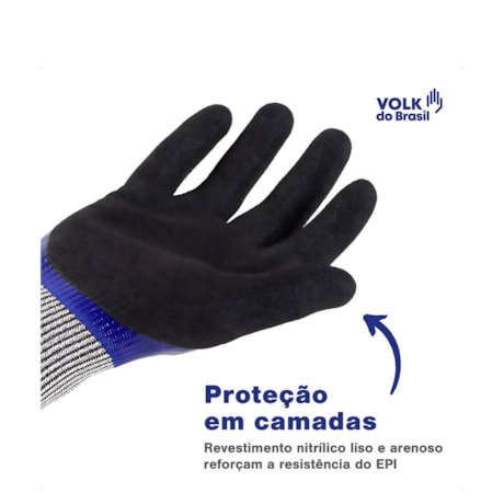 Luva de Segurança Polietileno Nitrílica Anti Corte CA 36848 CUT OIL FULL VOLK-3b55230a-c6b7-4a58-9217-28af2be201d6