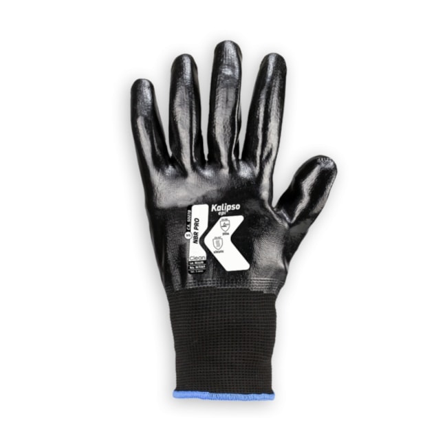 Luva de Segurança Tricotada de Nylon CA 50278 NBR PRO PRETA KALIPSO-0a7832ca-e87a-415e-b123-a0463551a700