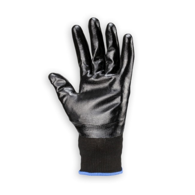 Luva de Segurança Tricotada de Nylon CA 50278 NBR PRO PRETA KALIPSO-5f5e0183-a14c-4345-af11-133f11a23085