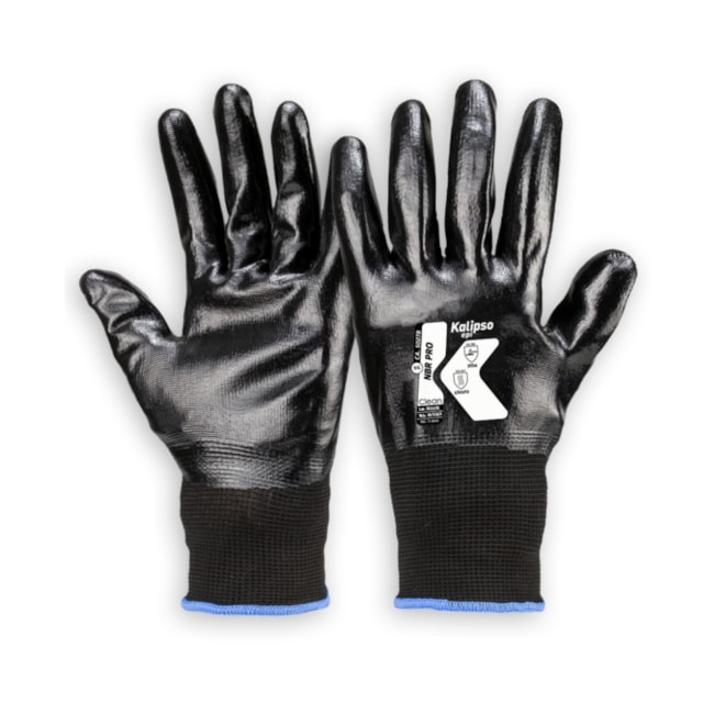 Luva de Segurança Tricotada de Nylon CA 50278 NBR PRO PRETA KALIPSO-99d0c5f7-b8c1-4ee0-a805-258d21b230a3