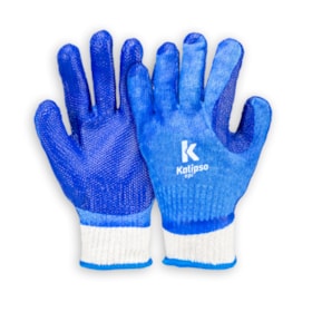 Luva de Segurança Tricotada em Algodão e Malha Vulcanizada CA 38091 BLUE GRIP KALIPSO