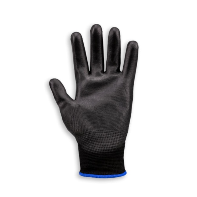 Luva de Segurança Tricotada em Nylon CA 15272 PU PRETA KALIPSO-5497203b-2726-4197-bc33-a8d0bf0d4371