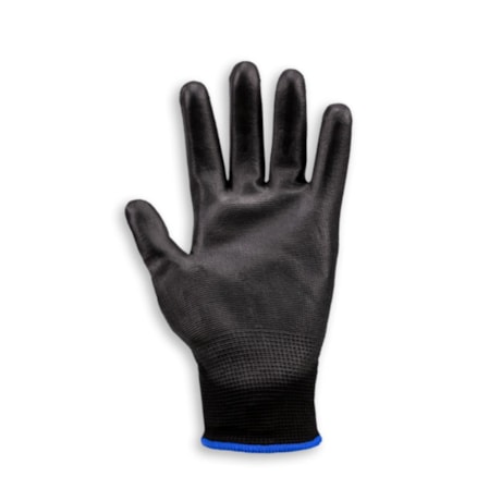 Luva de Segurança Tricotada em Nylon CA 15272 PU PRETA KALIPSO-76b4721d-c2e1-4017-8b35-82901e569a54