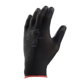 Luva de Segurança Tricotada em Nylon PU Preta CA 29014 DA-12.100PT FLEXTACTIL DANNY